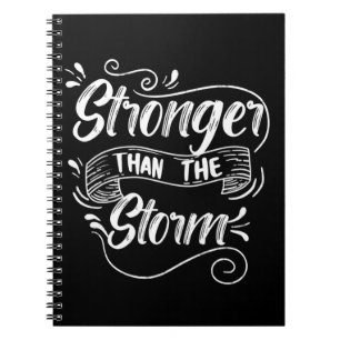 Strenger als der Sturm, Motivierend Typografie Notizblock