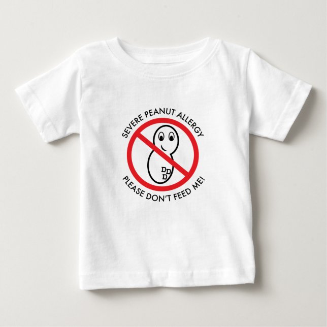 Strenger Erdnuss-Allergie-Baby-T - Shirt (Vorderseite)