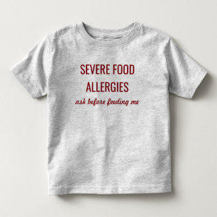 Strenges Nahrungsmittelallergie-medizinisches Kleinkind T-shirt