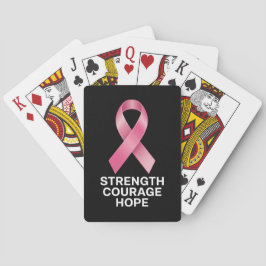 Strength Courage Hope – Cancer Awareness Survivor  Spielkarten