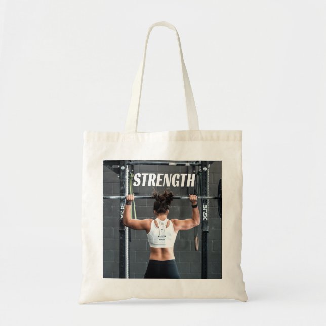 Strength Fittness Women Muscle Worout Motivational Tragetasche (Vorne)