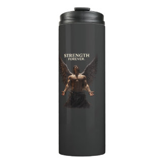 Strength Forever Dark Angel Design – Motivational  Thermosbecher