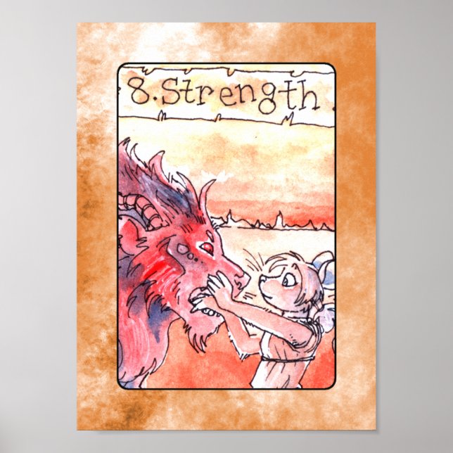 Strength Tarot Card Poster (Vorne)