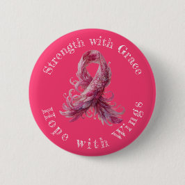 Strength with Grace – Breast Cancer Awareness Button