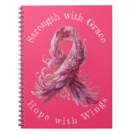 Strength with Grace – Breast Cancer Awareness Notizblock