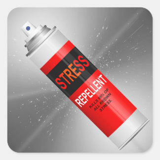 Stress abstoßend. quadratischer aufkleber
