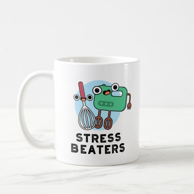 Stress Beaters Funny Baking Whisk Pub Kaffeetasse (Links)