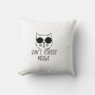 Stress bedeutet motivierend Katzendesign Kissen