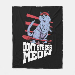 Stress Meow Stress Awareness Month Fleecedecke