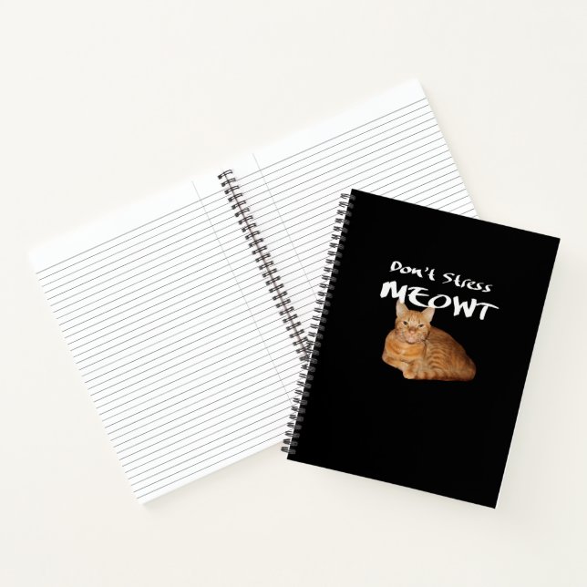Stress Meowt nicht - Orange Cat Stress Me out Notizbuch (Innenseite)