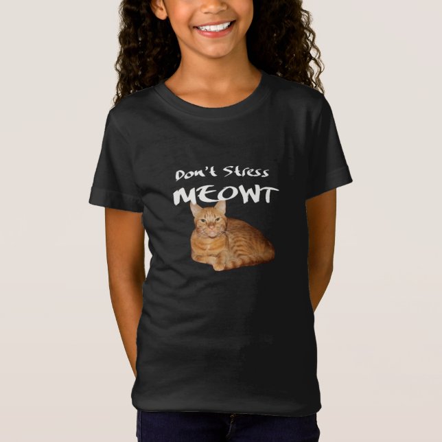 Stress Meowt nicht - Orange Cat Stress Me out T-Shirt (Vorderseite)