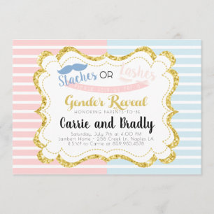 Stress oder Lashes Gender Reveitation Einladung