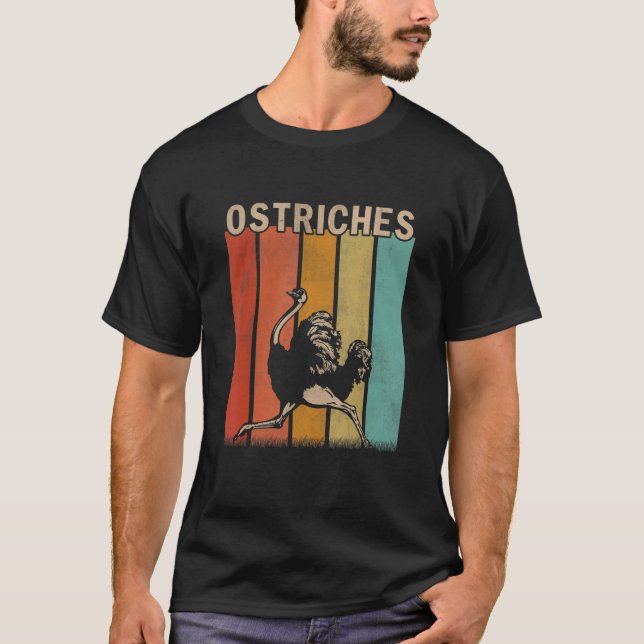 Stress Ostriches Männer Frauen Kid Ostriches Ret T-Shirt (Vorderseite)