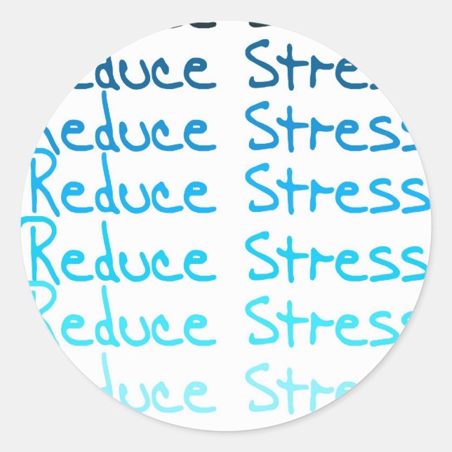 Stress reduzieren runder aufkleber (Vorderseite)