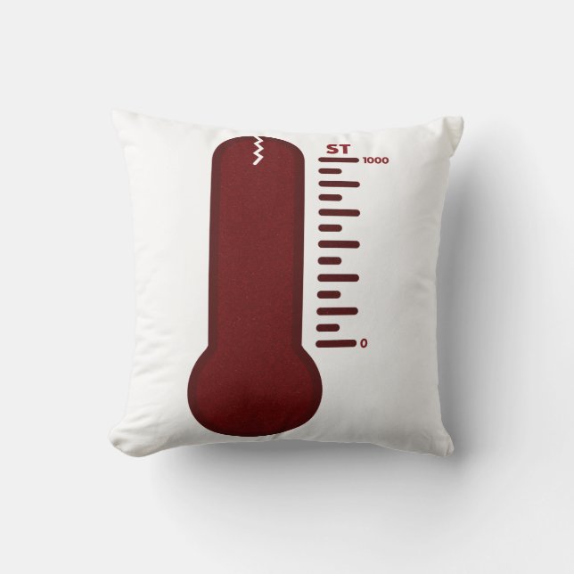 Stress Thermometer Pillow Kissen (Vorderseite)