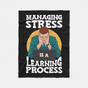 Stress zu verwalten ist ein Lernprozess Stress Awa Fleecedecke