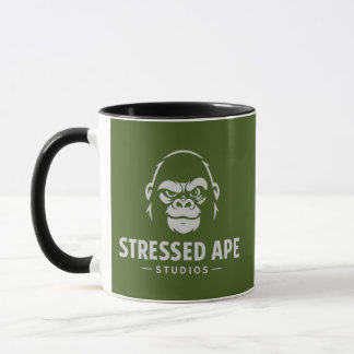 Stressed Ape Studios Green Logo Tasse