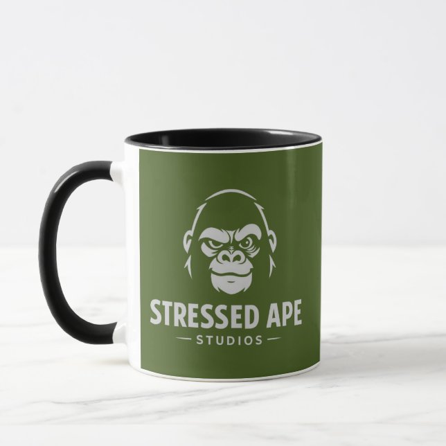 Stressed Ape Studios Green Logo Tasse (Links)