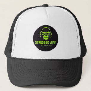 Stressed Ape Studios Grüner Logo Truckerkappe