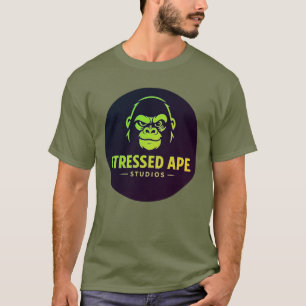 Stressed Ape Studios Grünes Logo T-Shirt