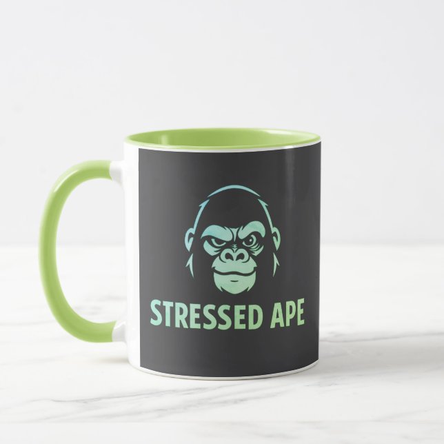 Stressed Ape Studios Grünes Logo Tasse (Links)