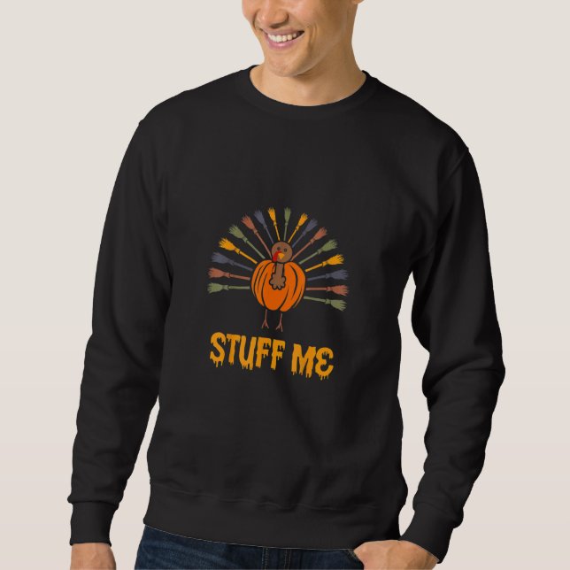 Stressed Blessed And Pumpkin Spice Obsessed Thanks Sweatshirt (Vorderseite)