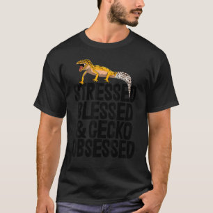 Stressed gesegnet Gecko Funny Gecko Reptile Men T-Shirt