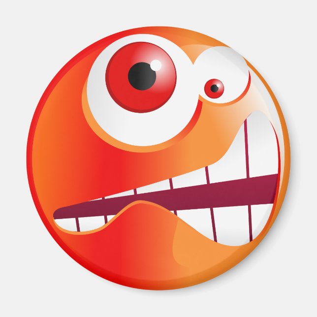 Stressed Smilie Magnet (Vorne)
