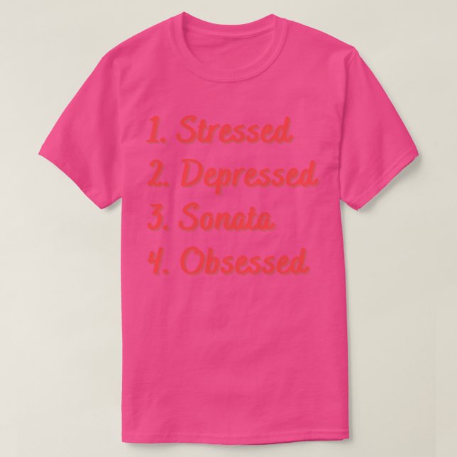Stressgedämpfte Sonate T-Shirt (Design vorne)
