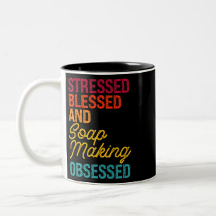 Stressgesegnet und seifenartig, obsegnet Retro Di Zweifarbige Tasse