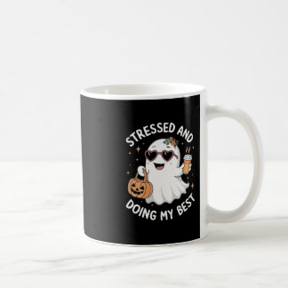 Stresst und tut mein schönstes lustiges Ghost Hall Kaffeetasse