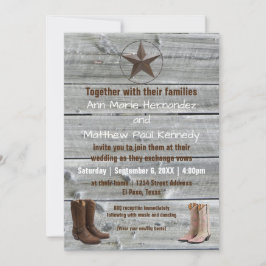 Stresste Cowboystiefel - Einladung zur Hochzeit