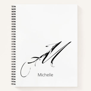 Stresstes Skript mit Name Monogram Notebook Notizbuch
