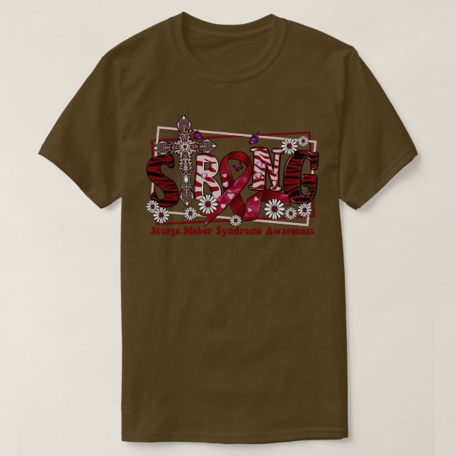StressWeber Syndrome Awareness Cross Band Strong T-Shirt (Design vorne)