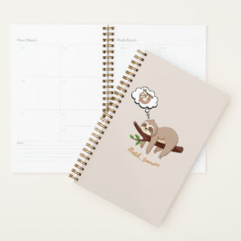 Stretch Tomorrow Faultier Notizbuch | Cozy Minimal Planer