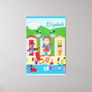 Stretched Canvas Print Beach Summer Fun Leinwanddruck