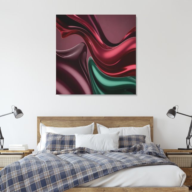 Stretched canvas print in stylish graphic leinwanddruck (Insitu (Schlafzimmer))