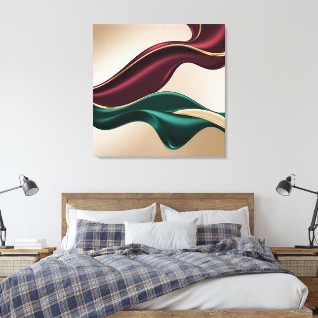 Stretched canvas print in stylish graphic leinwanddruck (Insitu (Schlafzimmer))