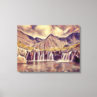 Stretched Canvas Print Insel of Skye Feen Pools Leinwanddruck