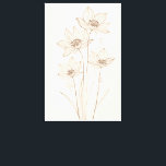 Stretched Canvas Print Leinwanddruck<br><div class="desc">Transform your living space with this sophisticated minimalist botanical line art. Featuring a delicate wildflower sketch in a rich brown tone on a warm, earthy beige background, this piece embodies the essence of modern boho and Japandi style. Perfectly suited for a minimalist bedroom, a calm office, or an elegant living...</div>