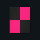 Stretched Canvas Print Leinwanddruck<br><div class="desc">Ein einfaches,  modernes,  abstrakt geometrisches Kunstdesign aus rosa und schwarzen Farbblöcken.</div>