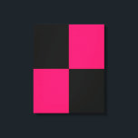Stretched Canvas Print Leinwanddruck<br><div class="desc">Ein einfaches,  modernes,  abstrakt geometrisches Kunstdesign aus rosa und schwarzen Farbblöcken.</div>