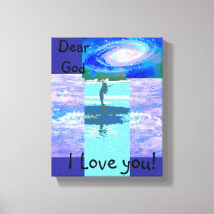 Stretched Canvas Print Lieber Gott, ich Liebe Sie! Leinwanddruck