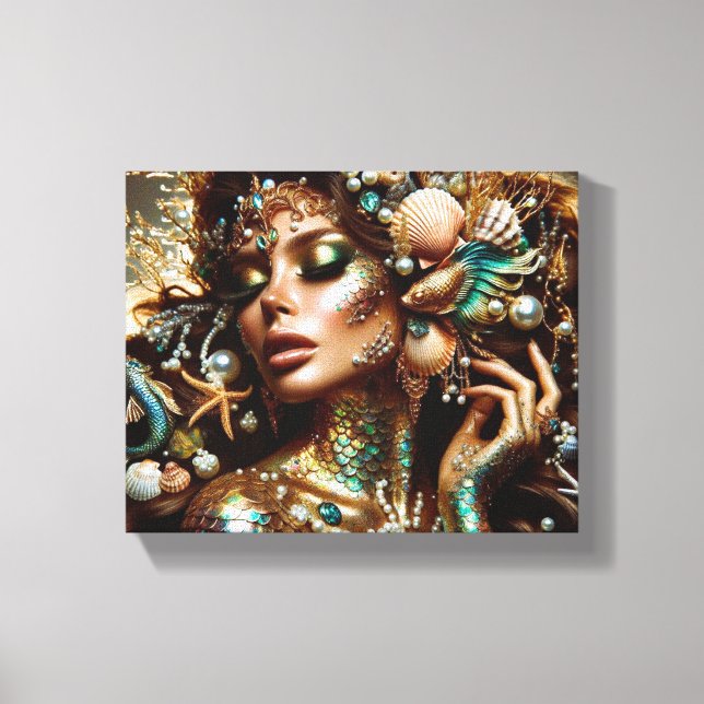 Stretched Canvas Print Mermaid Leinwanddruck (Vorderseite)
