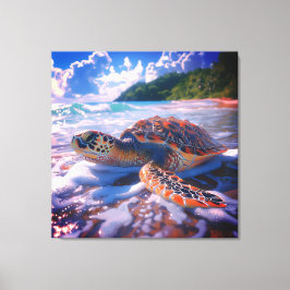 Stretched Canvas Print of Ocean Turtle Leinwanddruck