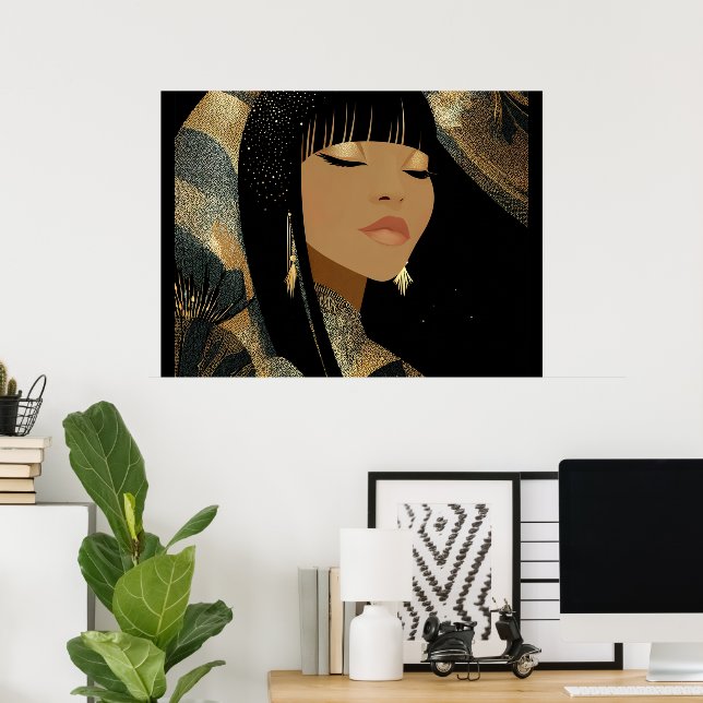 Stretched Canvas Print Poster (Heimbüro)