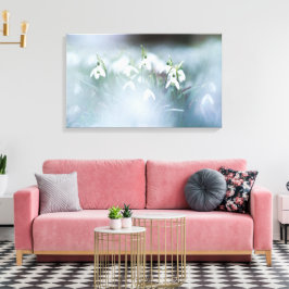 Stretched Canvas Print - Snowdrops Leinwanddruck