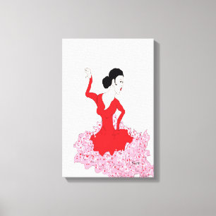 Stretched Canvas Print : Spanish Dancer Leinwanddruck