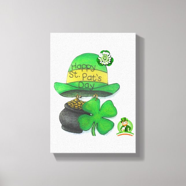 Stretched Canvas Print St. Patrick's Day Leinwanddruck (Vorderseite)