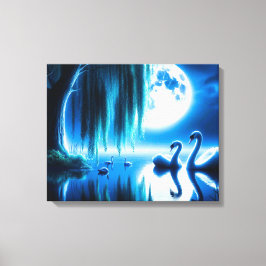 Stretched Canvas Print Swans Leinwanddruck